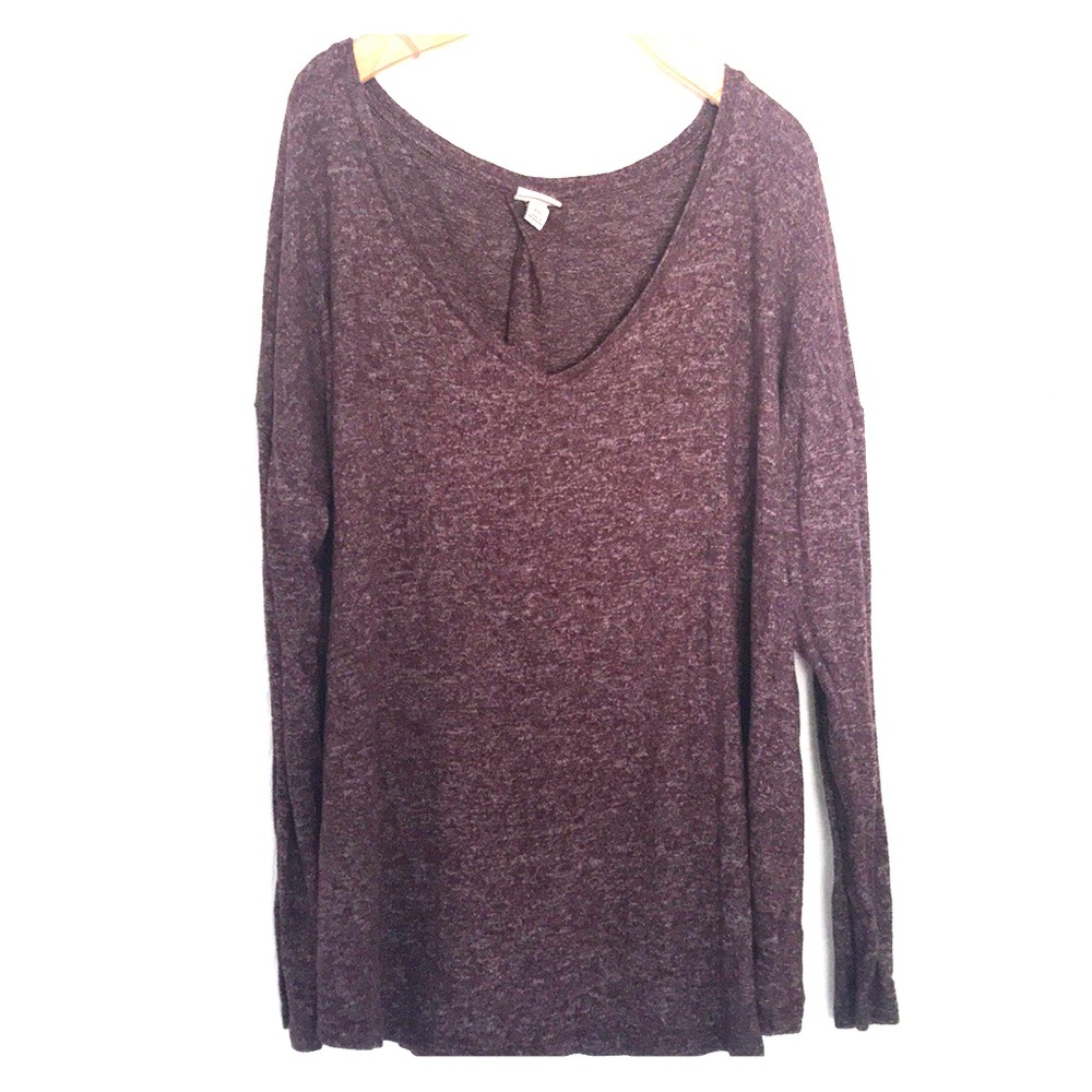 Purple heathered long sleeved shirt